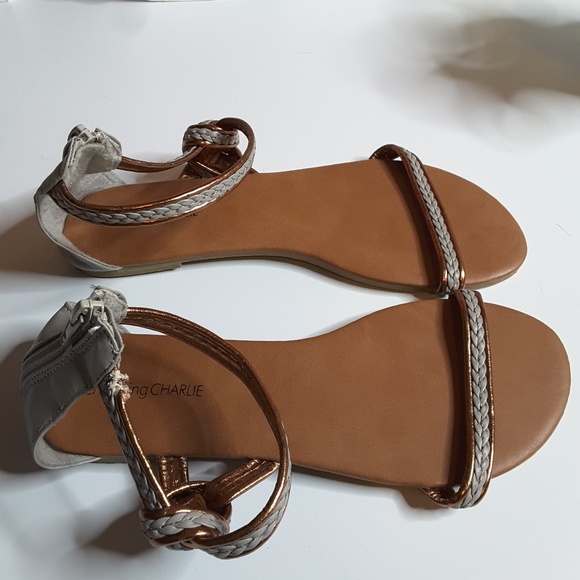 Charming Charlie grey gladiator sandal sz 8 - Picture 3 of 7